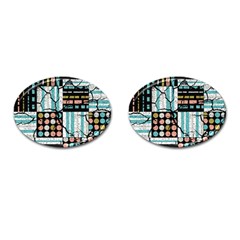 Distressed Pattern Cufflinks (oval) by linceazul