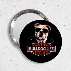 Bulldog Biker 2 25  Handbag Mirrors by Valentinaart