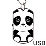 Bear Panda Bear Panda Animals Dog Tag USB Flash (One Side) Front