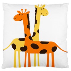 Giraffe Africa Safari Wildlife Large Flano Cushion Case (one Side) by Nexatart