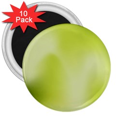 Green Soft Springtime Gradient 3  Magnets (10 Pack)  by designworld65