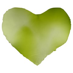 Green Soft Springtime Gradient Large 19  Premium Heart Shape Cushions by designworld65