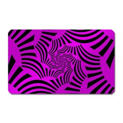 Black Spral Stripes Pink Magnet (rectangular) by designworld65