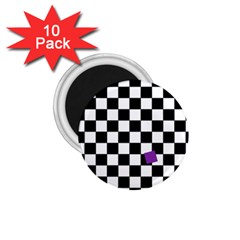 Dropout Purple Check 1 75  Magnets (10 Pack)  by designworld65