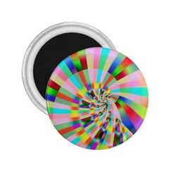 Irritation Funny Crazy Stripes Spiral 2 25  Magnets by designworld65