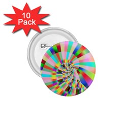 Irritation Funny Crazy Stripes Spiral 1 75  Buttons (10 Pack) by designworld65