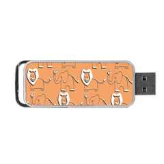 Lion Pattern Wallpaper Vector Portable Usb Flash (one Side) by Nexatart