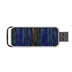 Stylish Colorful Strips Portable Usb Flash (one Side) by gatterwe