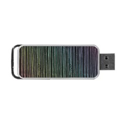 Stylish Rainbow Strips Portable Usb Flash (one Side) by gatterwe