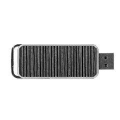 Stylish Silver Strips Portable Usb Flash (one Side) by gatterwe