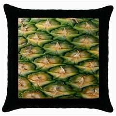 Pineapple Pattern Throw Pillow Case (black) by Nexatart