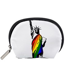 Pride Statue Of Liberty  Accessory Pouches (small)  by Valentinaart