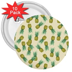 Pineapples Pattern 3  Buttons (10 Pack)  by Valentinaart