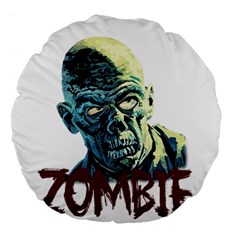 Zombie Large 18  Premium Flano Round Cushions by Valentinaart