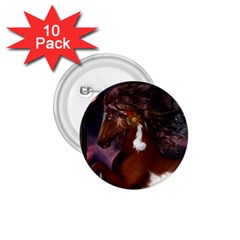 Steampunk Wonderful Wild Horse With Clocks And Gears 1 75  Buttons (10 Pack) by FantasyWorld7