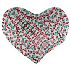 Multicolor Graphic Pattern Large 19  Premium Heart Shape Cushions by dflcprints