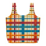 Plaid Pattern Full Print Recycle Bags (L)  Front