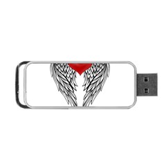 Angel Heart Tattoo Portable Usb Flash (two Sides) by Valentinaart