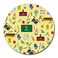 Back To School Round Mousepads by Valentinaart