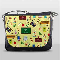 Back To School Messenger Bags by Valentinaart