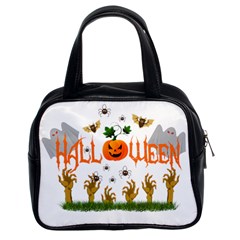 Halloween Classic Handbags (2 Sides) by Valentinaart