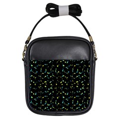 Splatter Abstract Dark Pattern Girls Sling Bags by dflcprints