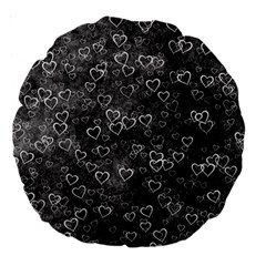 Heart Pattern Large 18  Premium Round Cushions by ValentinaDesign