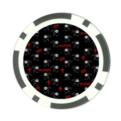 Death Pattern - Halloween Poker Chip Card Guard by Valentinaart