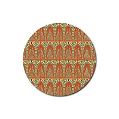 Arcs Pattern Rubber Coaster (round)  by linceazul