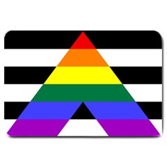 Straight Ally Flag Large Doormat  by Valentinaart