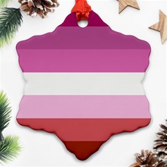 Lesbian Pride Flag Snowflake Ornament (two Sides) by Valentinaart