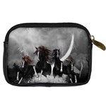 Awesome Wild Black Horses Running In The Night Digital Camera Cases Back