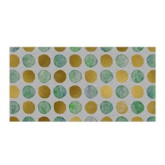 Green And Golden Dots Pattern                      Satin Wrap by LalyLauraFLM