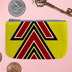 Chevron Symbols Multiple Large Red Yellow Large Coin Purse by Mariart