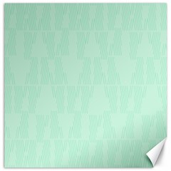 Line Blue Chevron Canvas 16  X 16   by Mariart