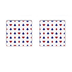 Playing Cards Hearts Diamonds Cufflinks (square) by Mariart