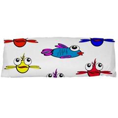 Fish Swim Cartoon Funny Cute Body Pillow Case Dakimakura (two Sides) by Nexatart