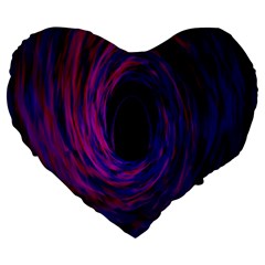 Black Hole Rainbow Blue Purple Large 19  Premium Heart Shape Cushions by Mariart