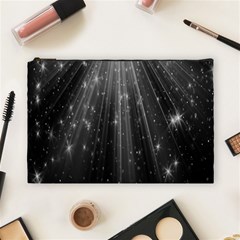 Black Rays Light Stars Space Cosmetic Bag (large)  by Mariart