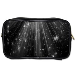 Black Rays Light Stars Space Toiletries Bags 2-side by Mariart