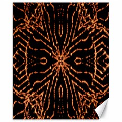 Golden Fire Pattern Polygon Space Canvas 16  X 20   by Mariart