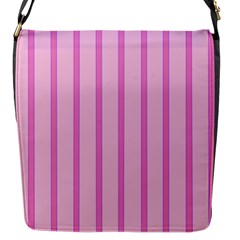 Line Pink Vertical Flap Messenger Bag (s) by Mariart