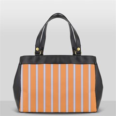 Rayures Bleu Orange Office Handbags by Mariart