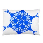 Snowflake Art Blue Cool Polka Dots Pillow Case 26.62 x18.9  Pillow Case