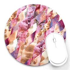 Stone Spot Triangle Round Mousepads by Mariart