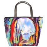 abstract tunnel Bucket Bags Back