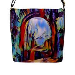 Abstract Tunnel Flap Messenger Bag (l)  by NouveauDesign