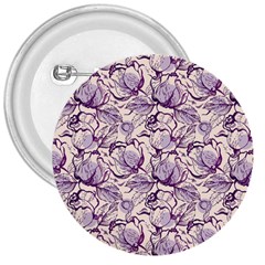 Vegetable Cabbage Purple Flower 3  Buttons by Mariart