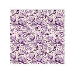 Vegetable Cabbage Purple Flower Small Satin Scarf (square) by Mariart