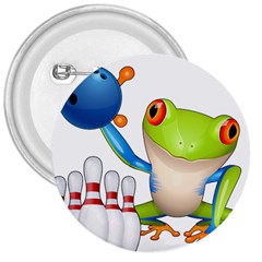 Tree Frog Bowler 3  Buttons by crcustomgifts